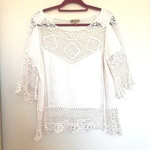 Democracy Elegant Crochet &  Lace Women's Top